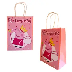 GENERICO - Bolsas para Dulces Temática Peppa Pig 12u