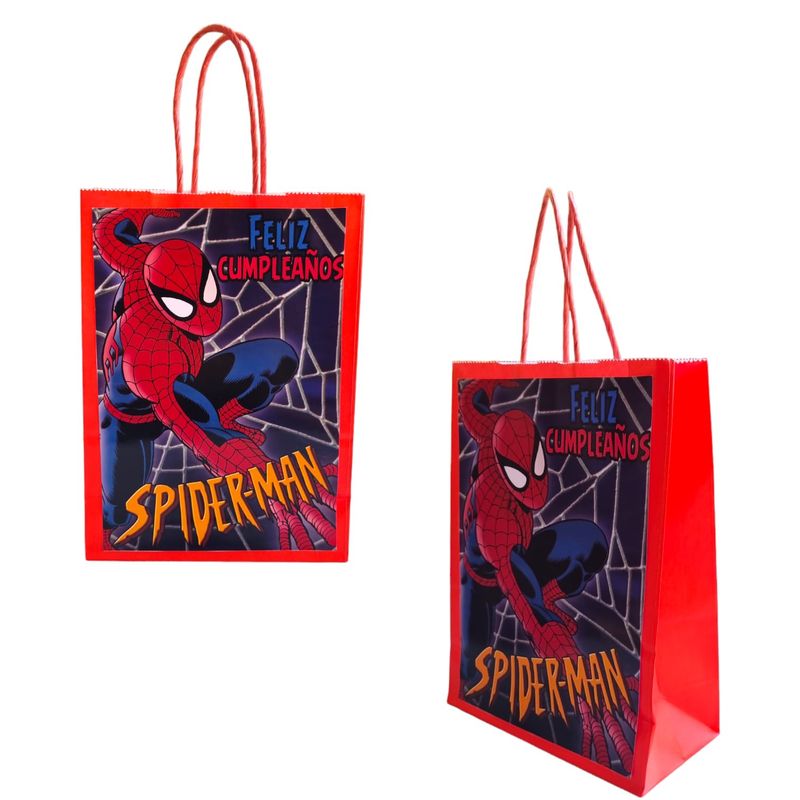 GENERICO - Bolsas para Dulces Temática Spiderman 12u