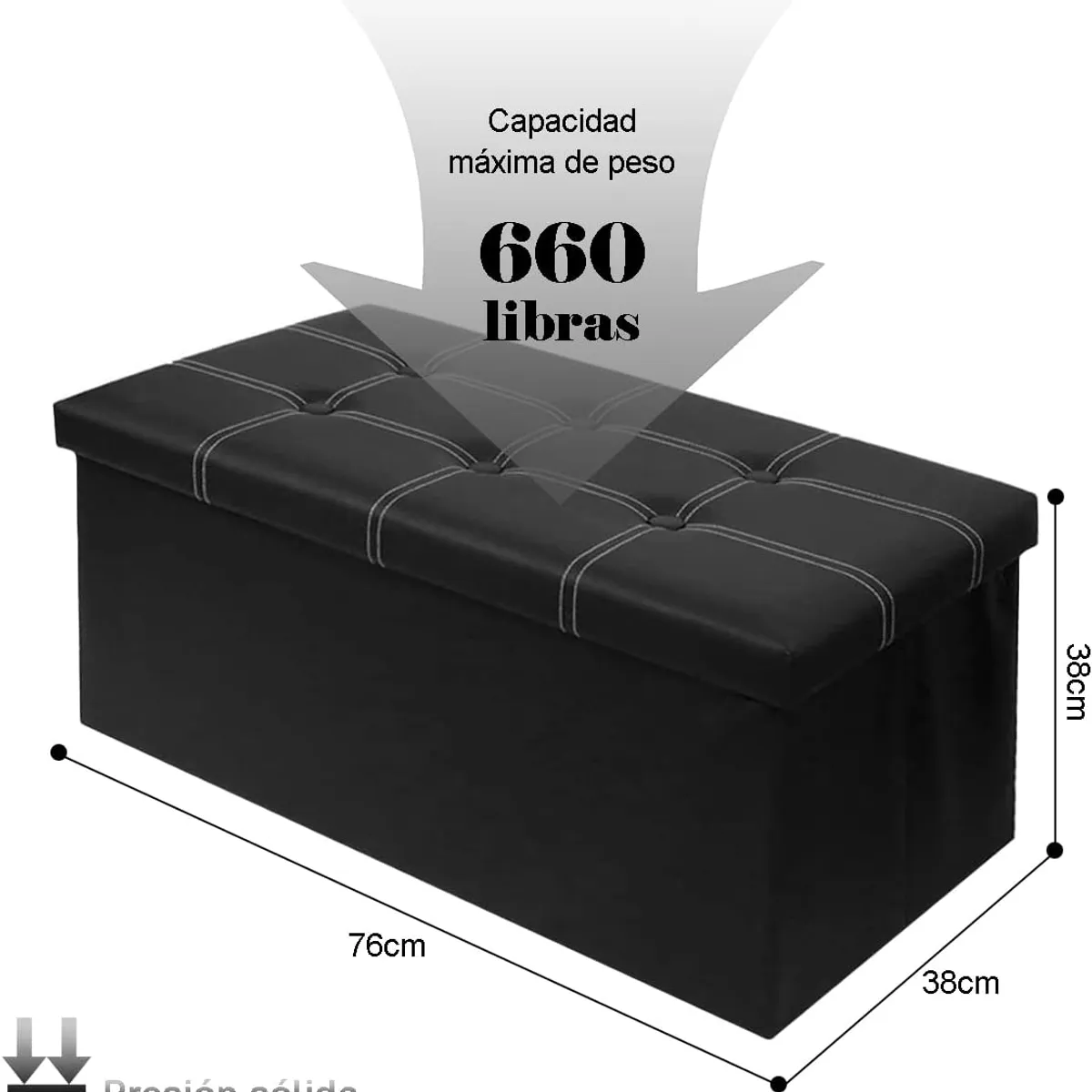 YOMYM - Muebles Puff Baul Organizadores Taburete Plegable Sillas Avanzado 110L