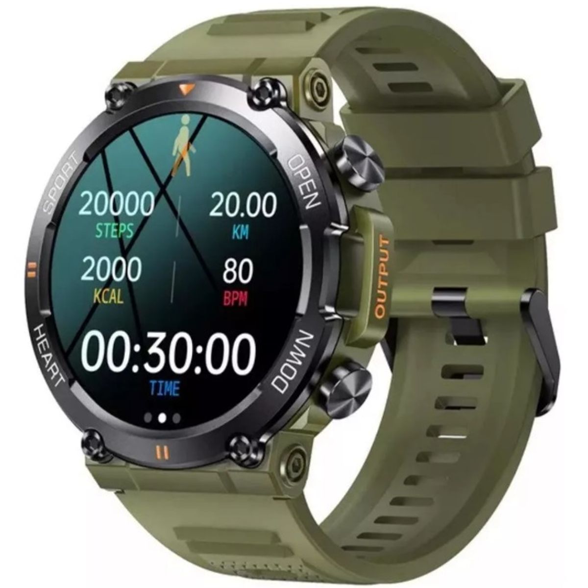 HOLD MI - Reloj Inteligente Smartwatch K56 Pro Bluetooth Verde Original-KE3 EIGIIS