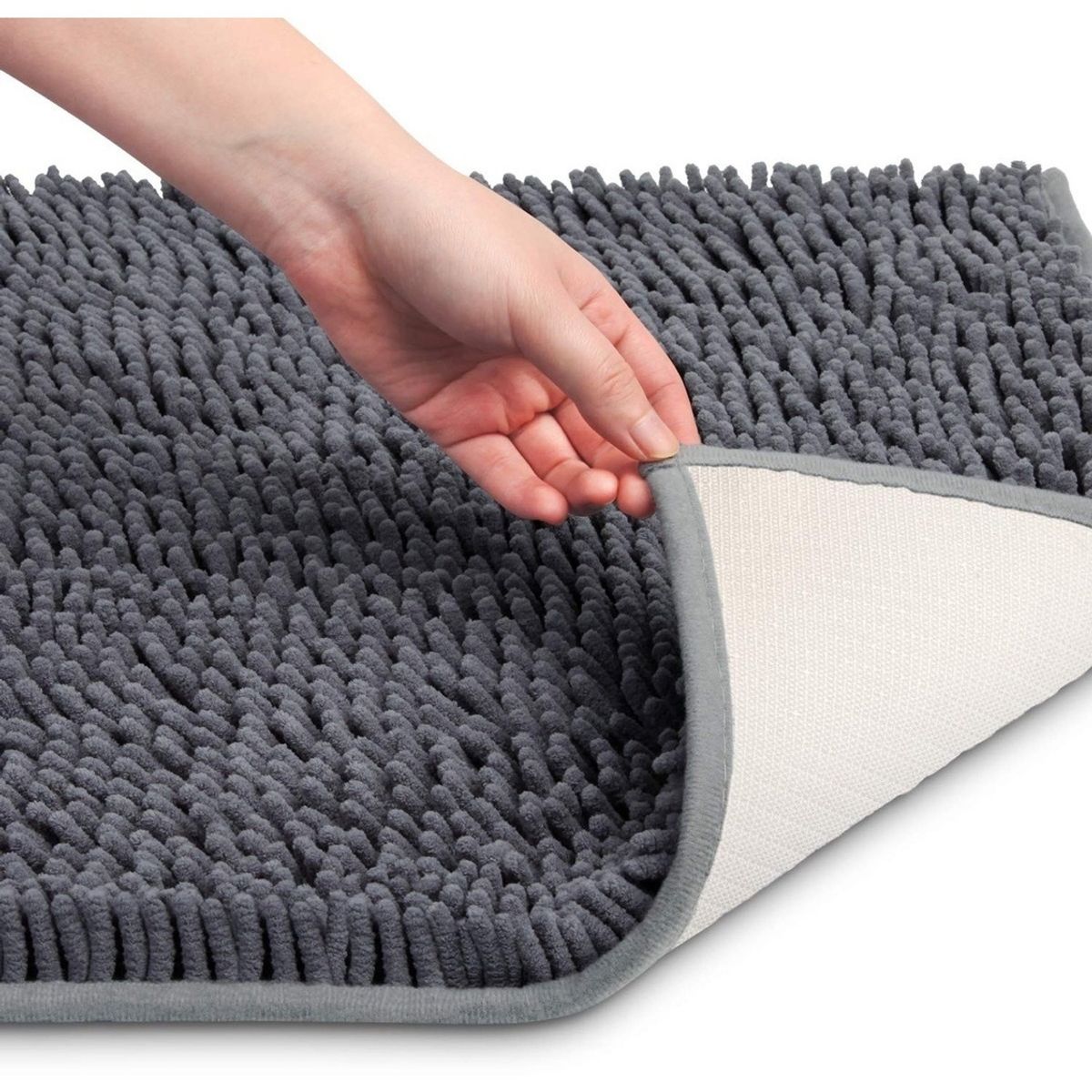 GENERICO - Alfombra De Baño Microfibra Bajada Ducha Ultra Absorbente Gris
