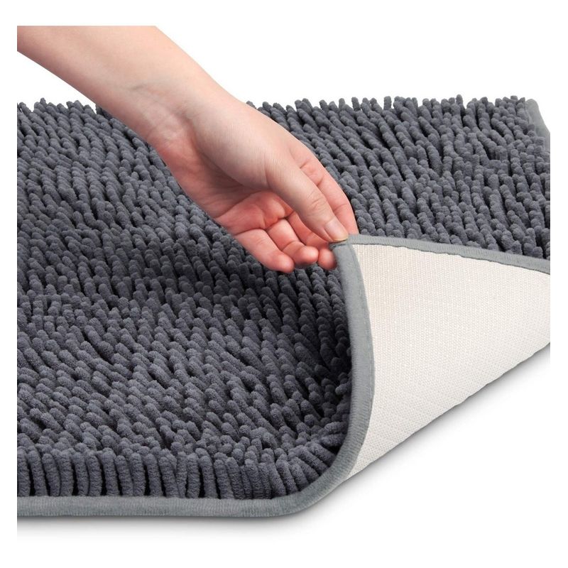 GENERICO - Alfombra De Baño Microfibra Bajada Ducha Ultra Absorbente Gris