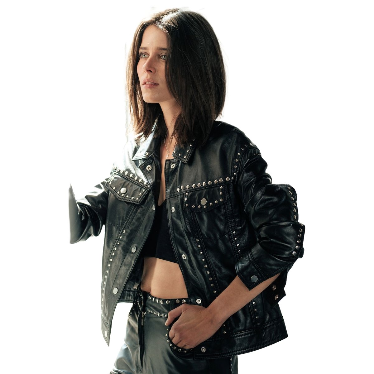 BOR - Chaqueta Biker Cuero Bor