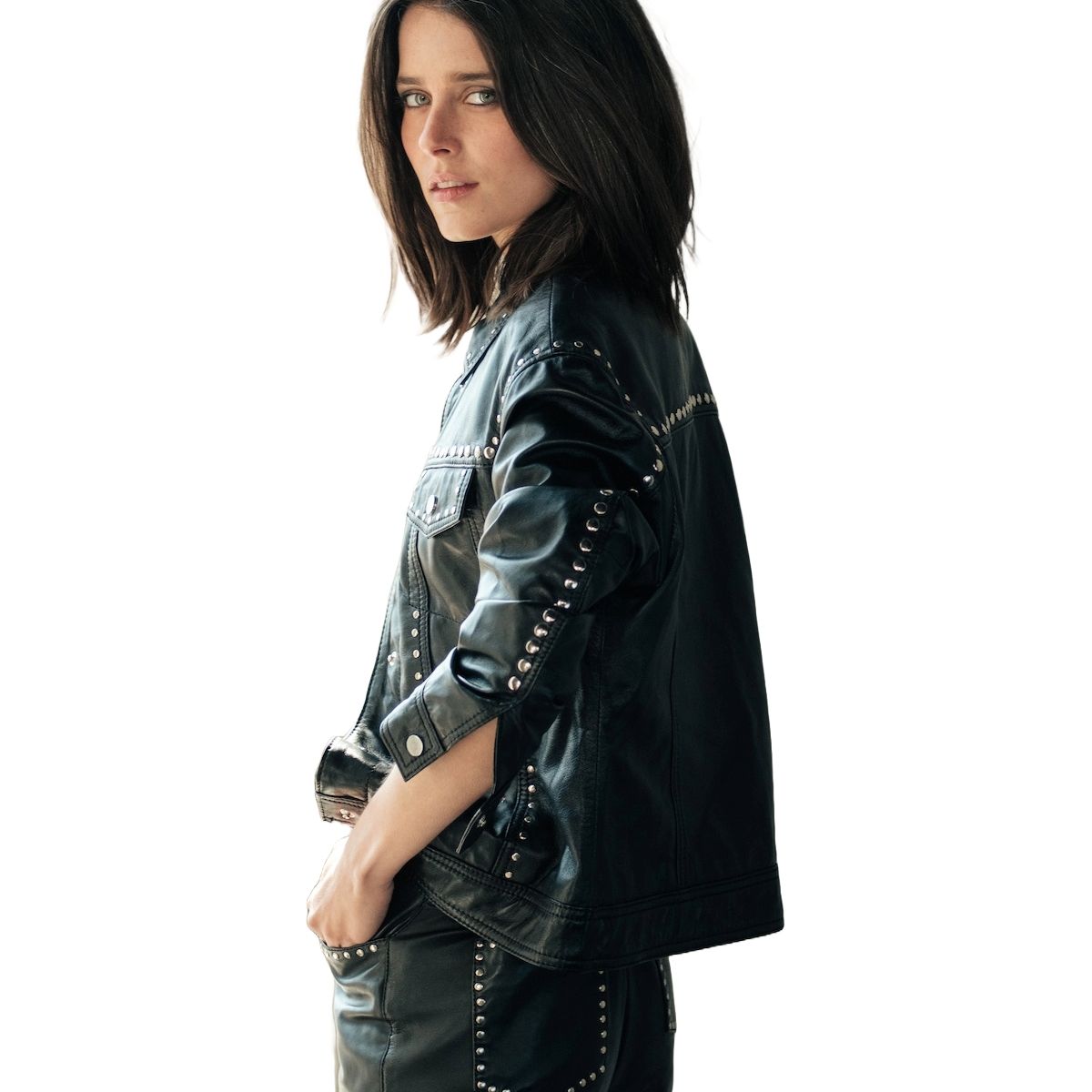 BOR - Chaqueta Biker Cuero Bor