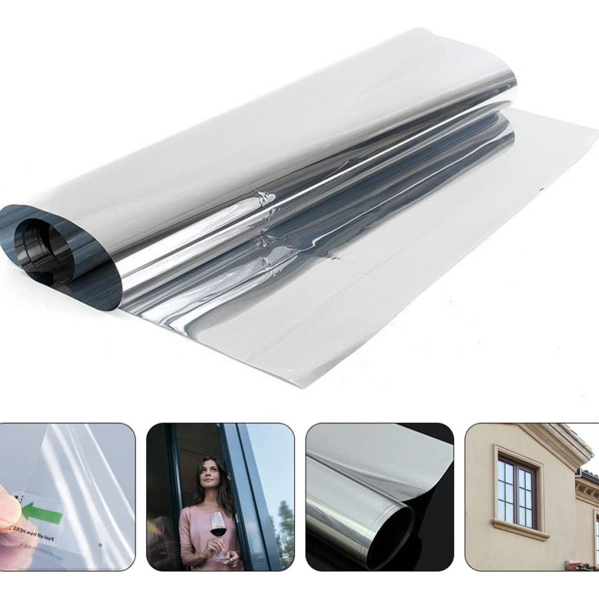 GENERICO - Papel Rollo Polarizado Espejo 5% Casa Y Auto 50cm X 300cm