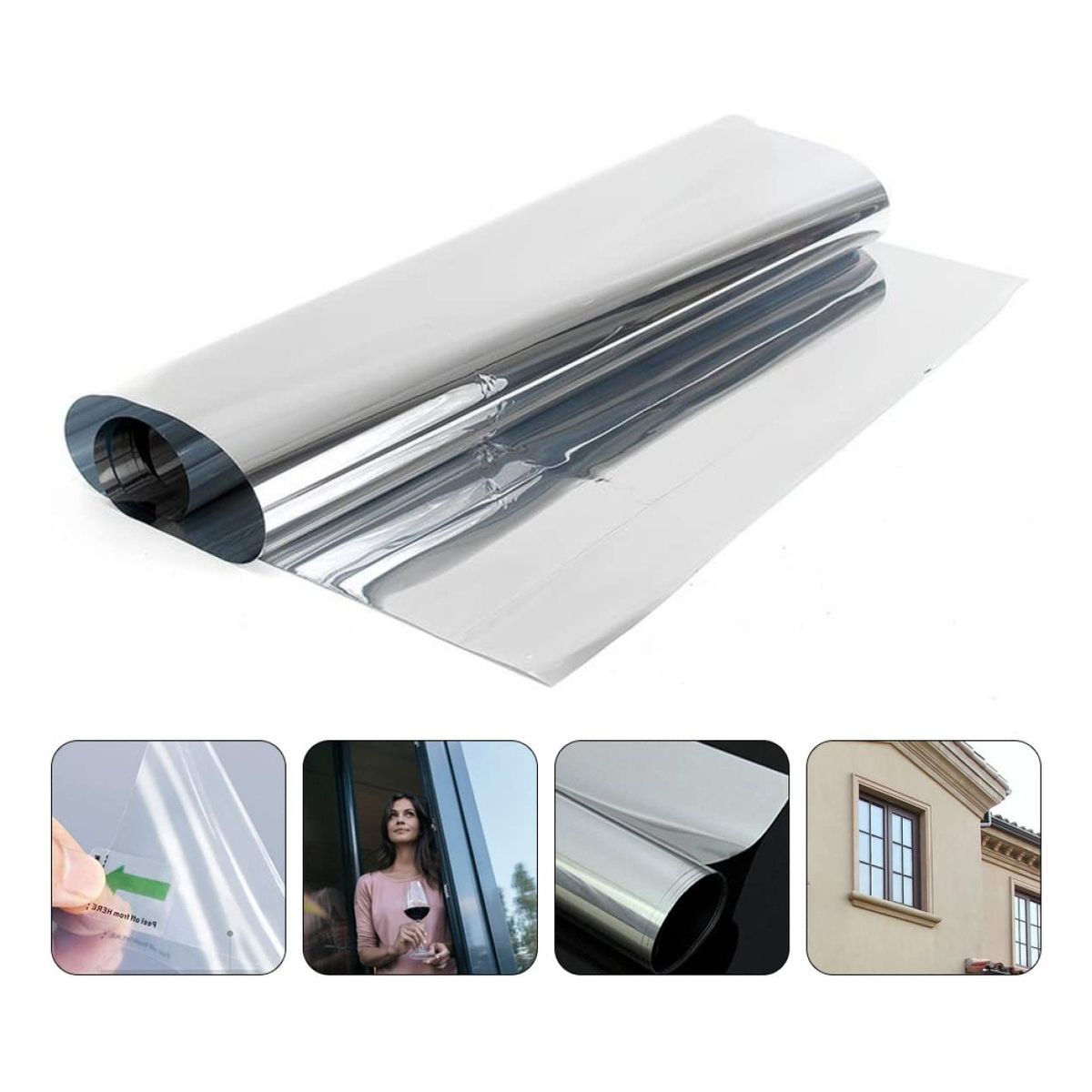 GENERICO - Papel Rollo Polarizado Espejo 5% Casa Y Auto 50cm X 300cm