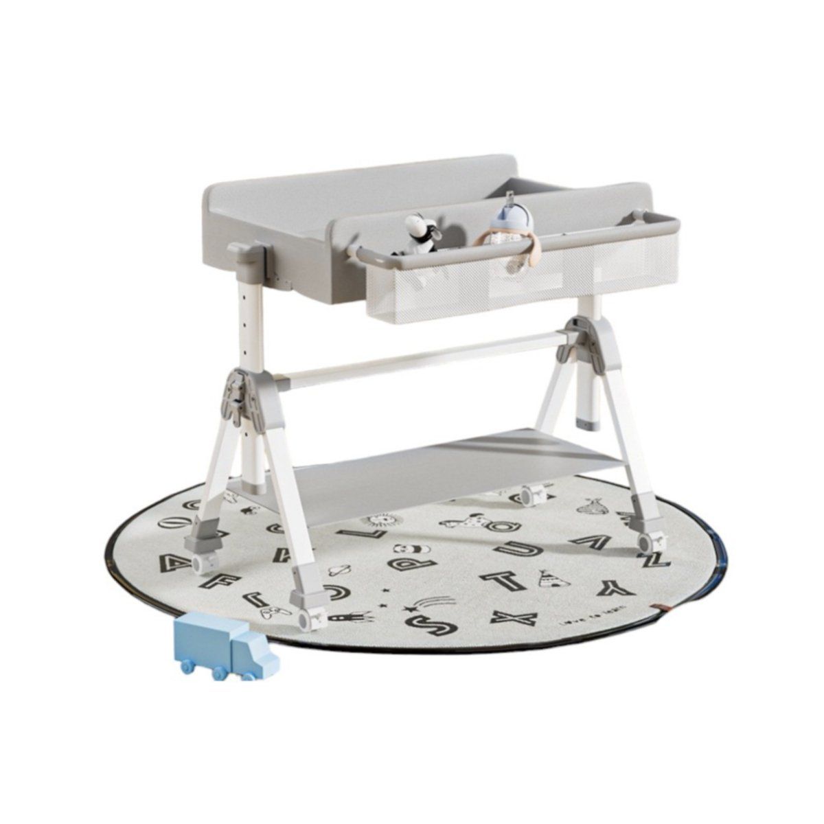 LUBABYCAS - Mudador De Pañales Plegable 3 En 1 LuBabycas Gris