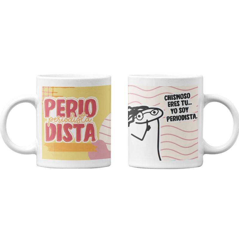 SM - Tazones Tazas blancas Periodista Regalo Periodista Mujer SM