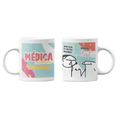 SM - Tazones Tazas blancas Medica Regalo Medica Profesion - Blanco
