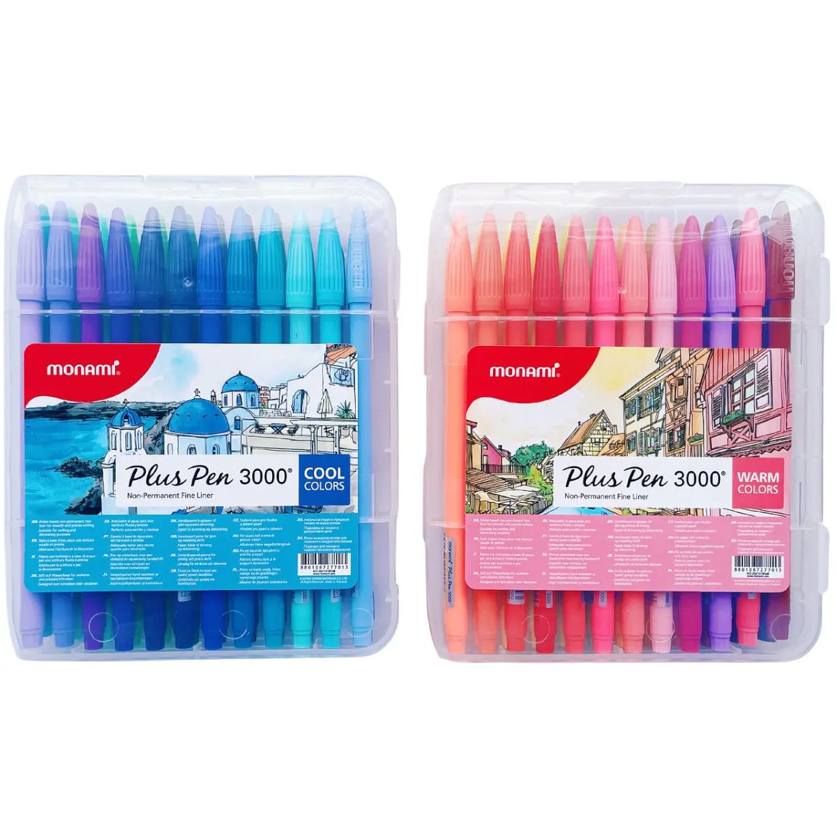 MONAMI - Set 48 Colores Monami Plus Pen 3000 Colores Calidos Y Frios
