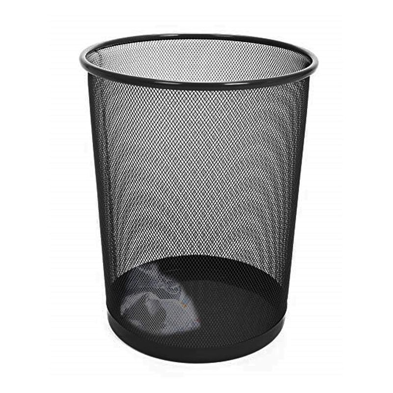 GENERICO - Basurero Papelera Canasta Metálico Oficina  C/Negro27*23cm