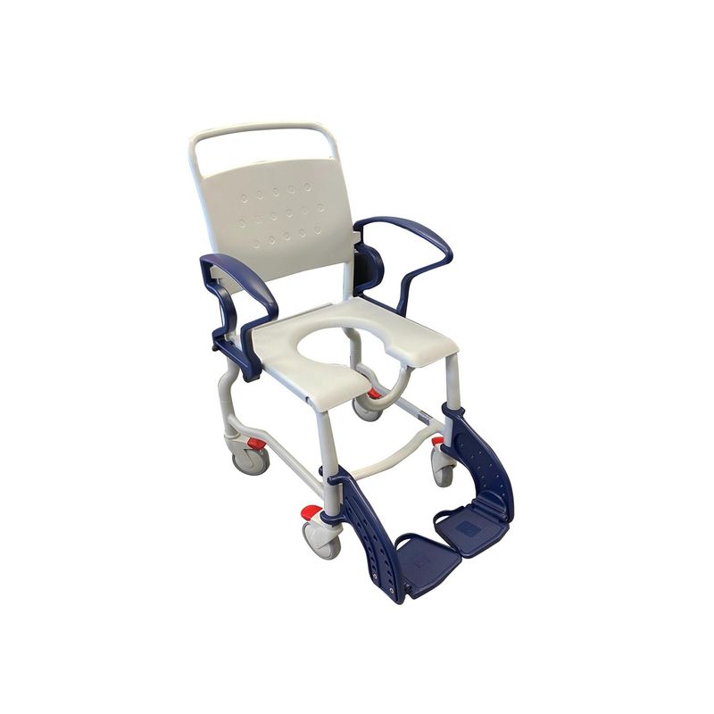 GLOMED - Silla De Ducha WC Modelo Erfurt Azul Rebotec GLOMED