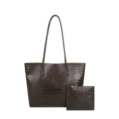 VATYERTY - 2 Piezas Bolsa De Embrague De Cuero De Pu Con Diseño De Cocodrilo