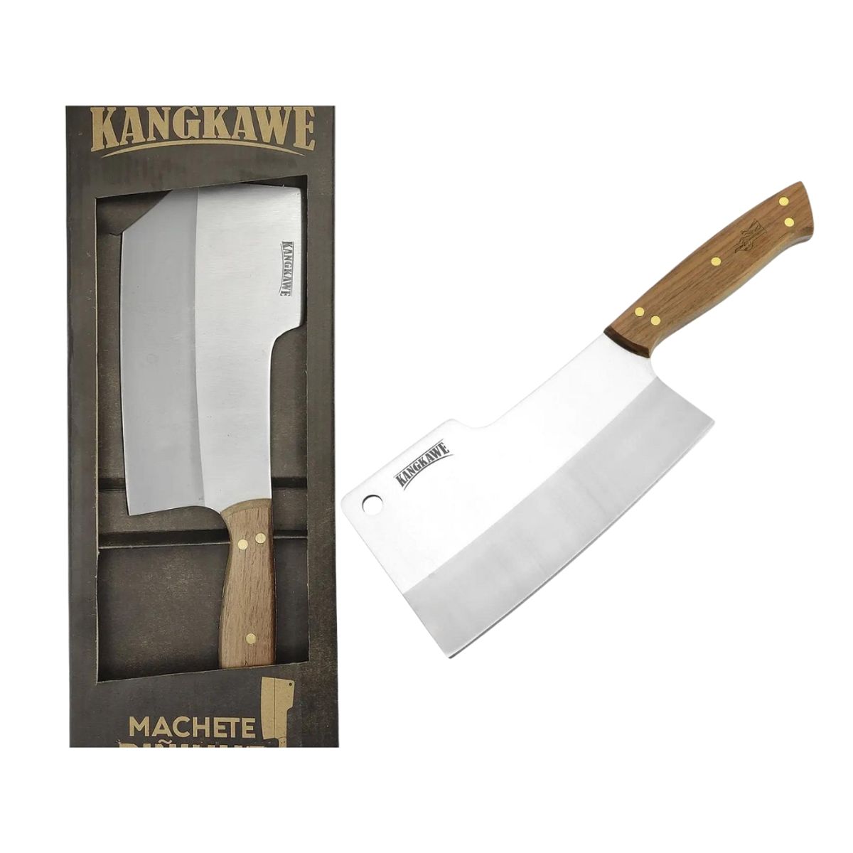 KANGKAWE - Cuchillo Panguipulli Kangkawe 7 Machete Chopper Premium Cocina Color Cafe