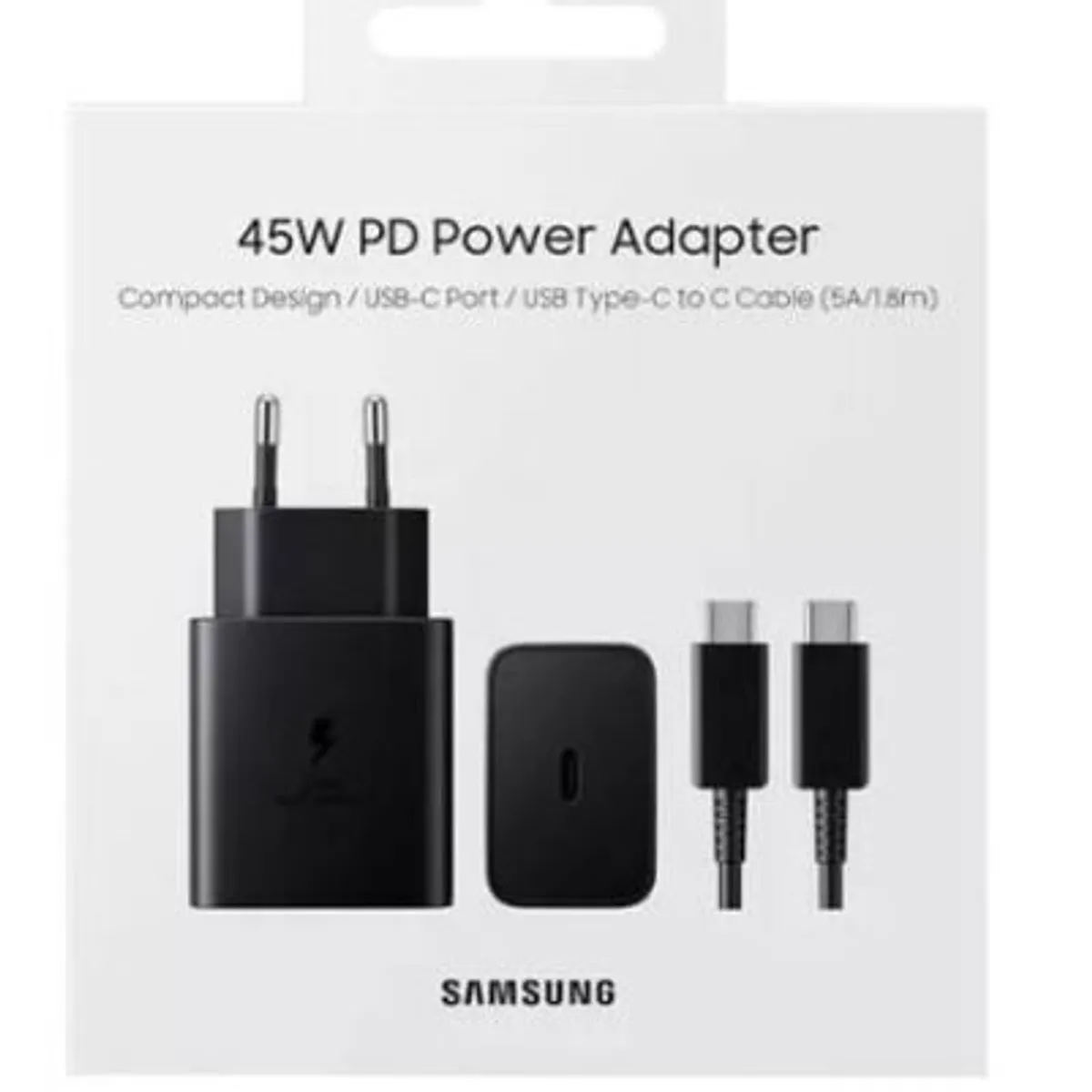 SAMSUNG - Cargador Samsung 45w Carga Súper Rápida Cable Usb-C