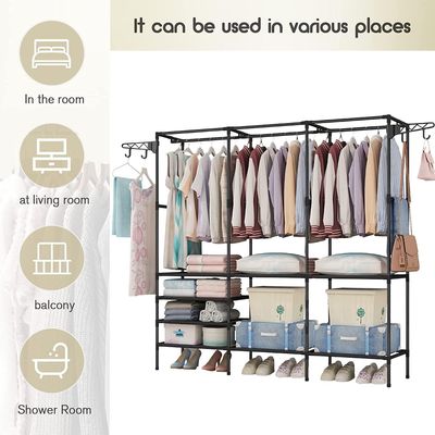 Imagen 2 del producto Closet Perchero De Pie Organizador De Metal Grande 160×36×170 cm