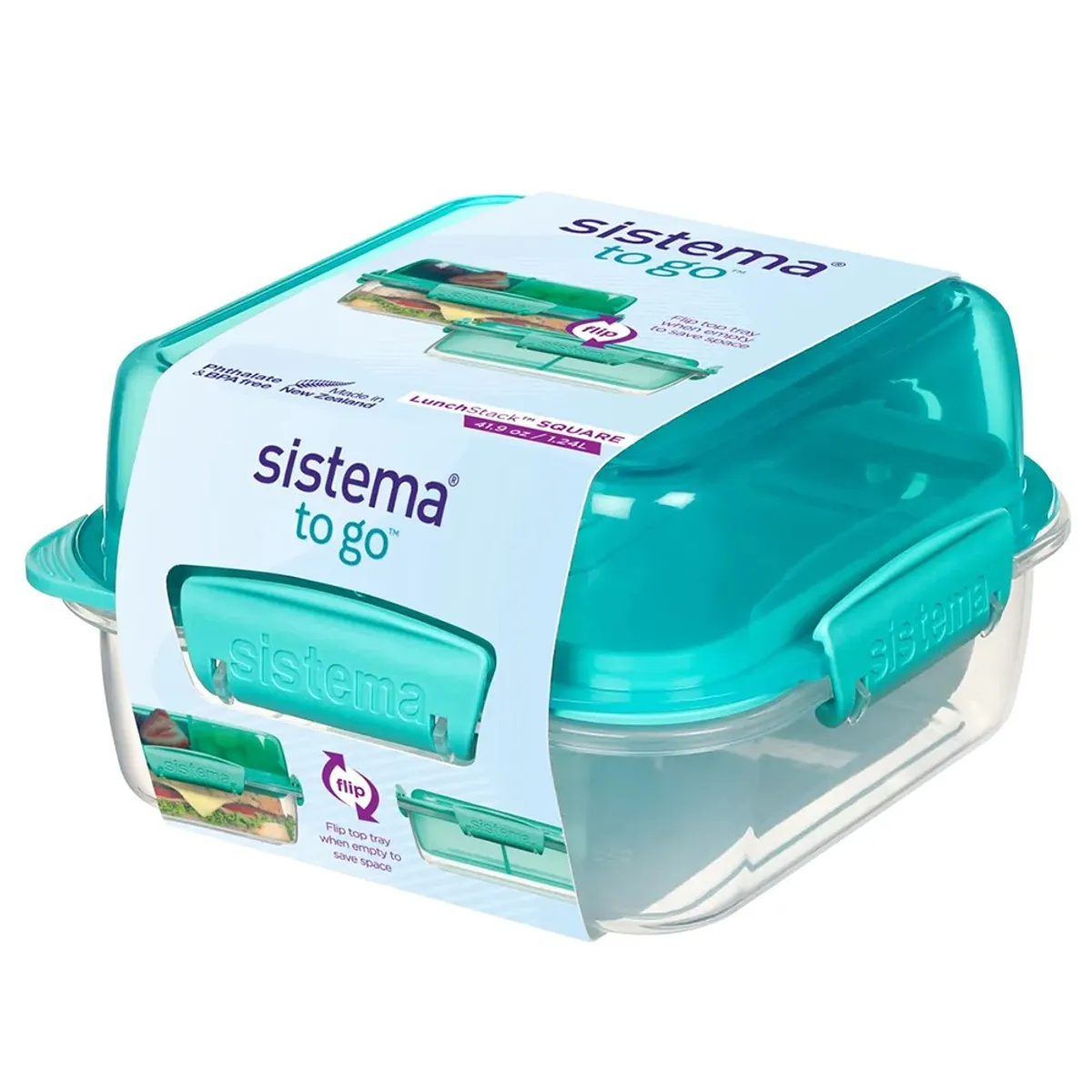 SISTEMA - Contenedor hermético apilable LunchStack™ 1.24 L Sistema® To Go