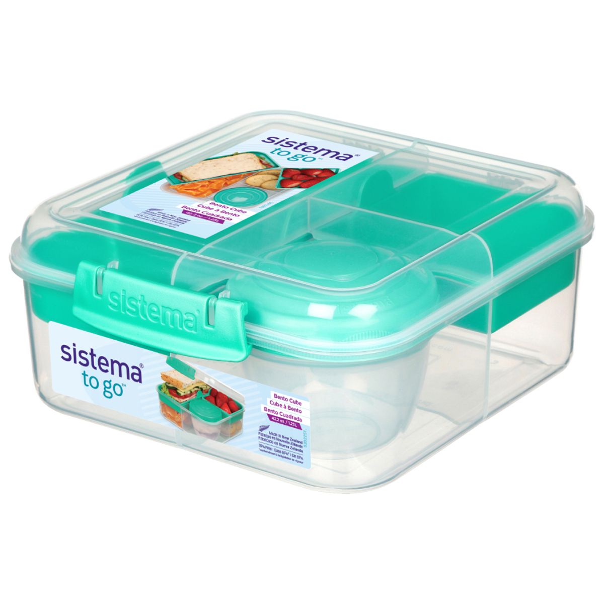 SISTEMA - Contenedor Con Pote Para Yogurt Sistema Bento To Go de 1.25 L