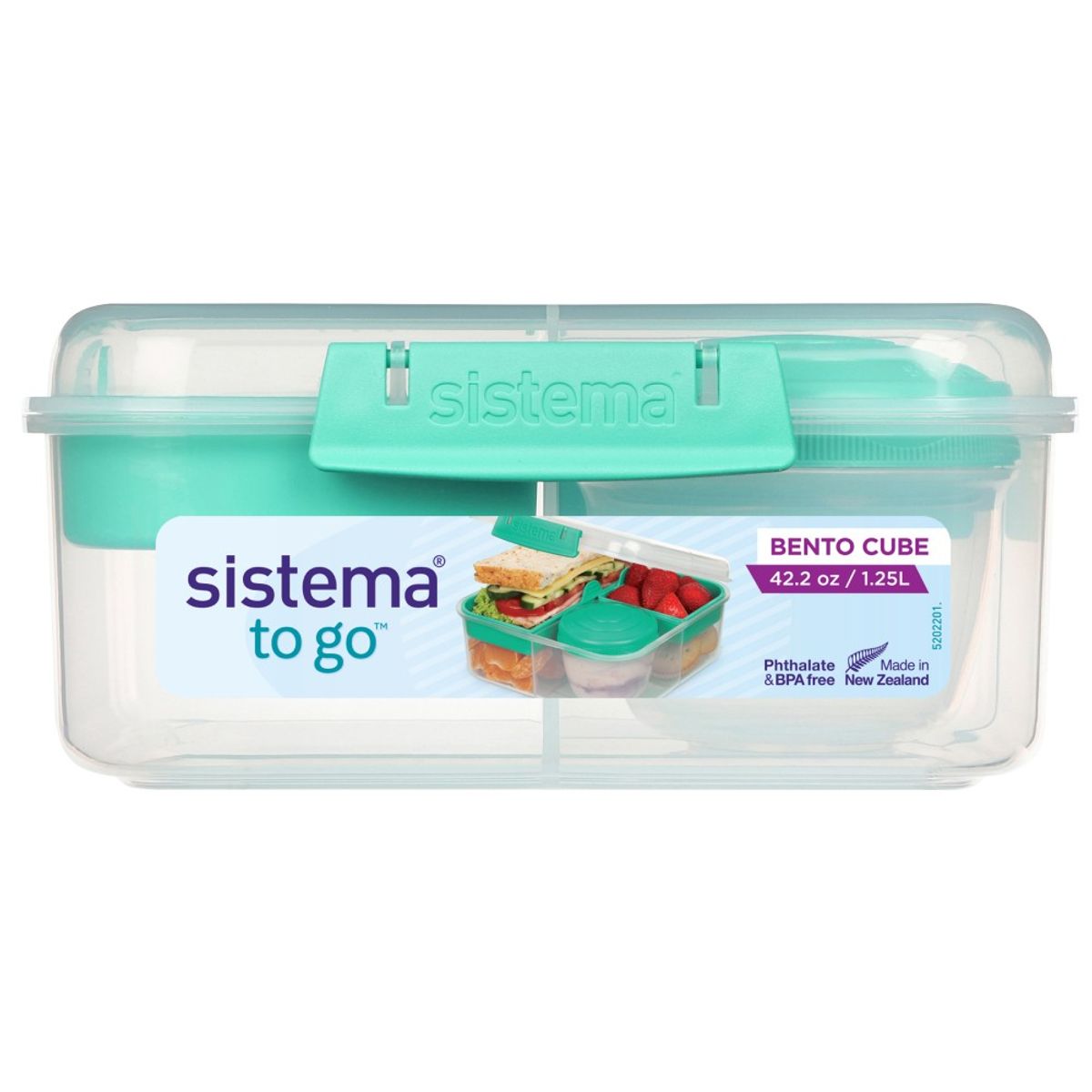 SISTEMA - Contenedor Con Pote Para Yogurt Sistema Bento To Go de 1.25 L
