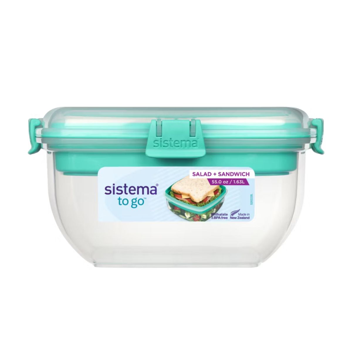 SISTEMA - Contenedor Para Ensalada + Sandwich Sistema To Go de 1.63 L