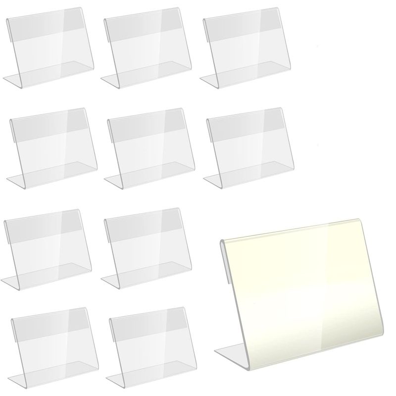 KUANGYE - Porta Folleto De Acrilico 5x7 Cm Pack 10 Unidades