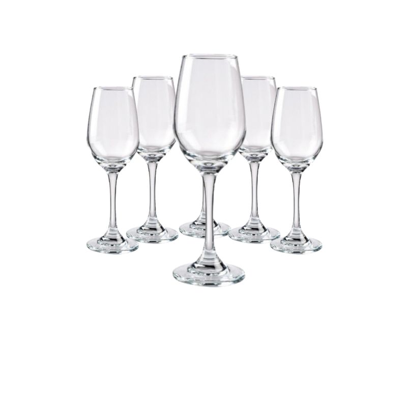 CRISTAR - Set 6 Copas Brunello Flute Cristar 237cc Tragos Celebracion
