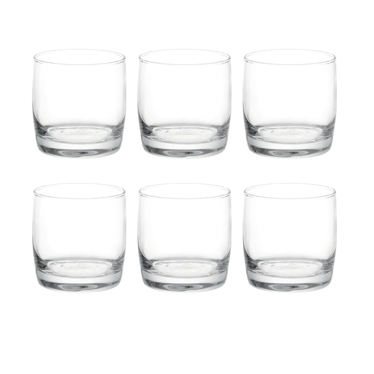 GENERICO - Set 6 Vasos Bajos Modelo Monterrey Transparente De 296mL