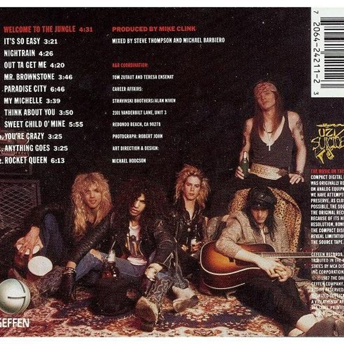 HITWAY MUSIC - GUNS N ROSES - APPETITE FOR DESTRUCTION - CD HITWAY MUSIC