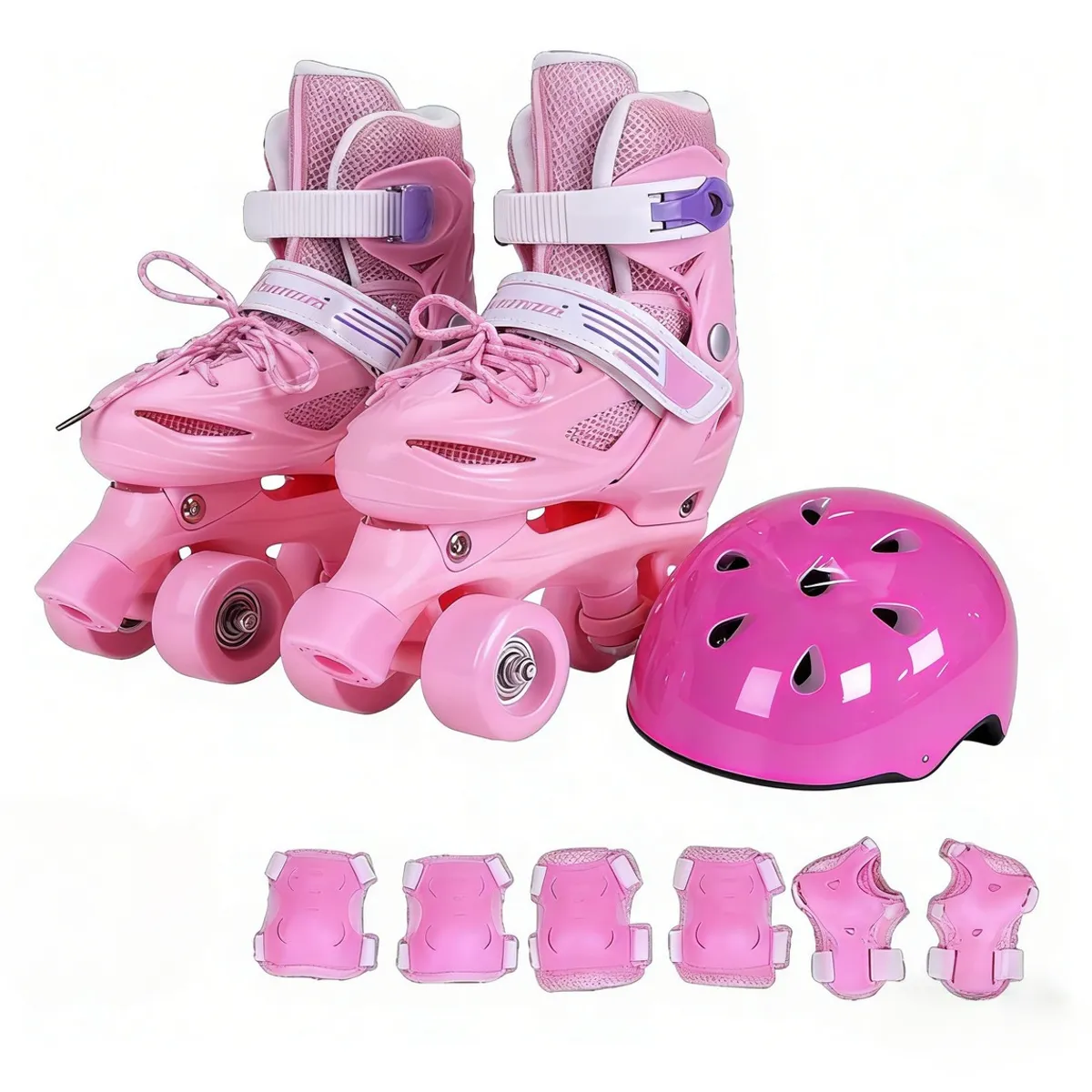 U BUY - Patines 4 Rueda Ajustable Para + Kit De Seguridad Casco S