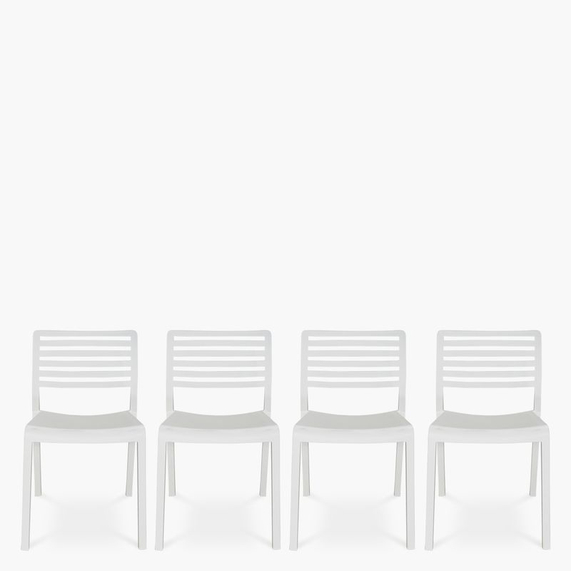 FORM DESIGN - Packs 4 Sillas Plástico Terraza Barcelona Blanco Form