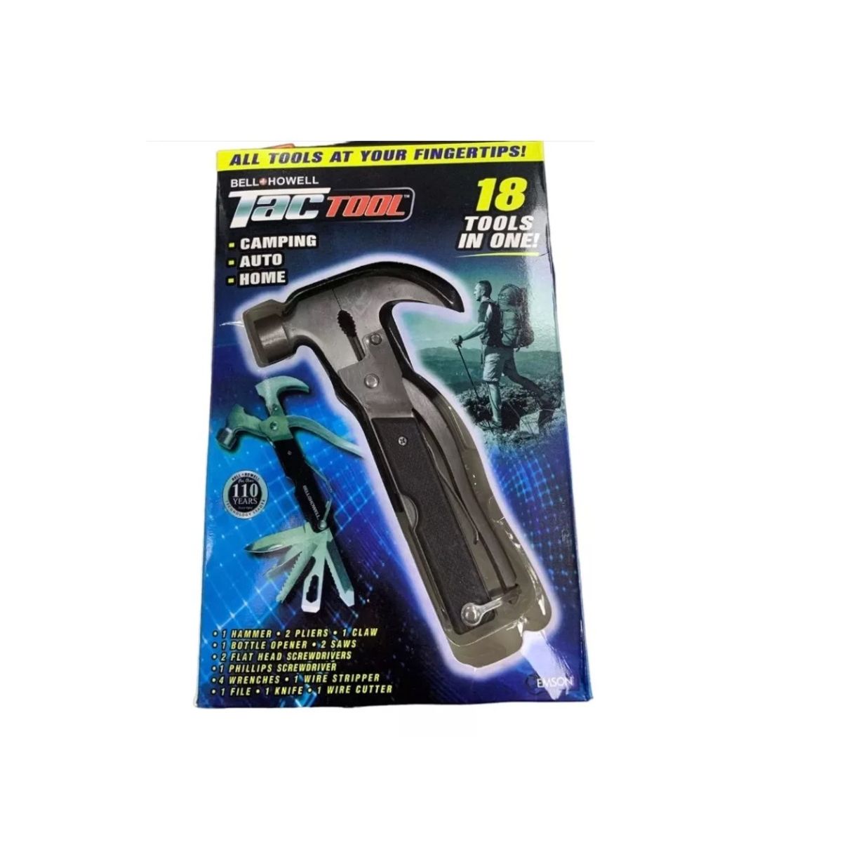 GENERICO - Herramienta Martillo Multiuso 18 En 1 Casa, Auto Y Camping