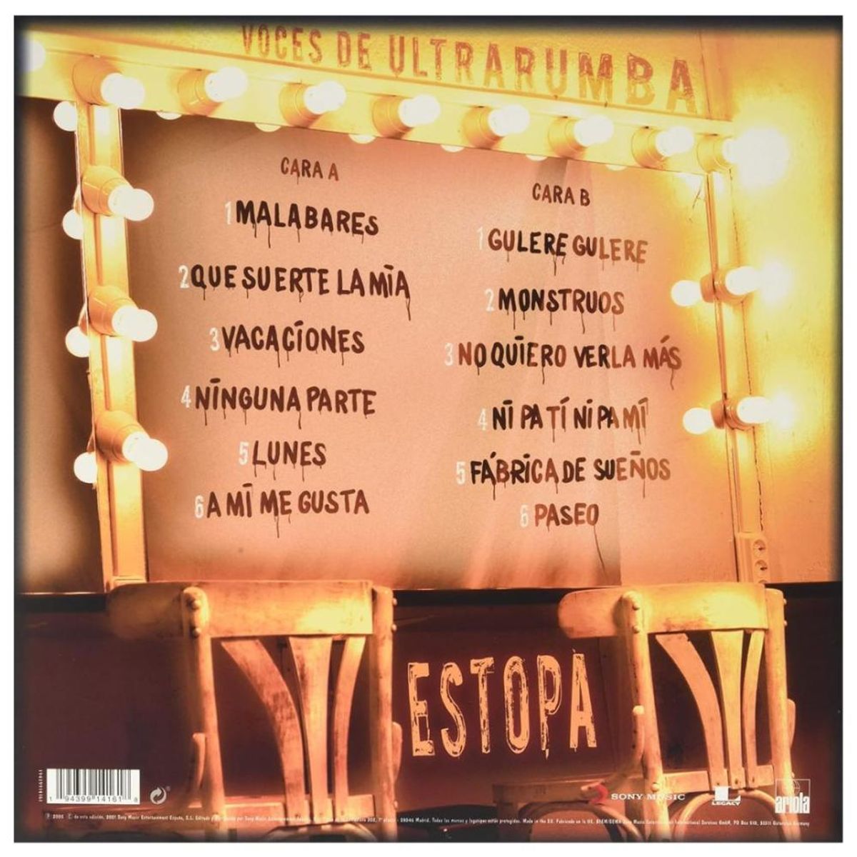 HITWAY MUSIC - ESTOPA - VOCES DE ULTRATUMBA (ORANGE VINYL) - VINILO HITWAY MUSIC