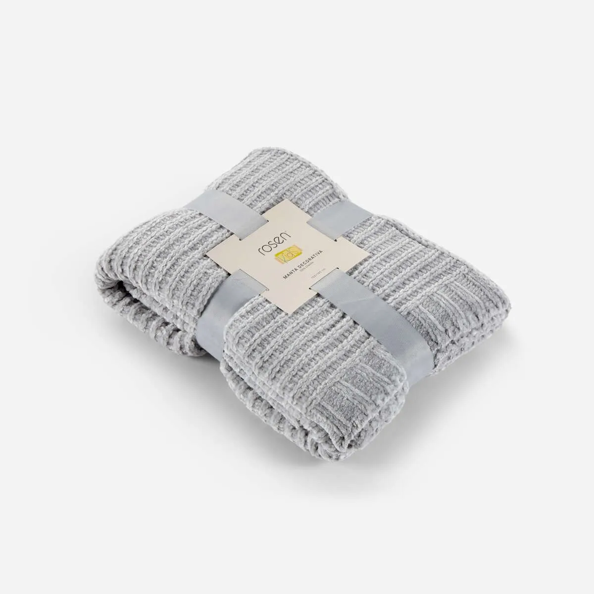 ROSEN - Manta Algodón Rosen Tejida 100 x 140 cm Kids Gris