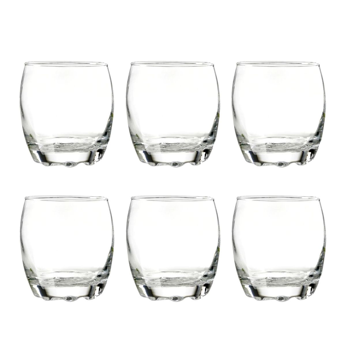 CRISTAR - Set 6 Vasos Bajos Modelo Napoles 290mL Jugos Tragos Bebida