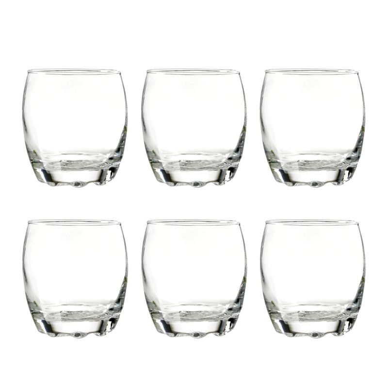 CRISTAR - Set 6 Vasos Bajos Modelo Napoles 290cc Jugos Tragos Bebida