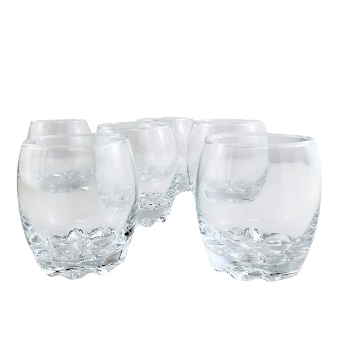 CRISTAR - Set 6 Vasos Bajos Modelo Napoles 290mL Jugos Tragos Bebida