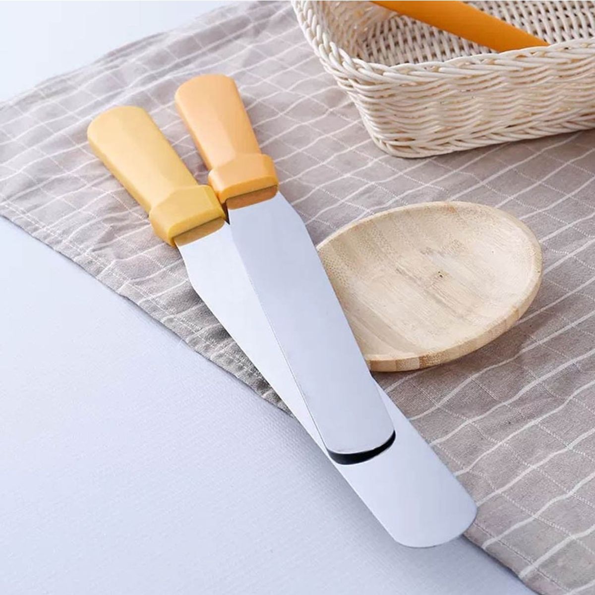 IMAHE - ESPATULA PASTELERA 33 CM MANGO AMARILLO IMAHE