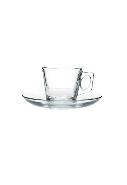 Set De 6 Taza Cafe Vidrio Lisa 80 Ml. Mod. Vela