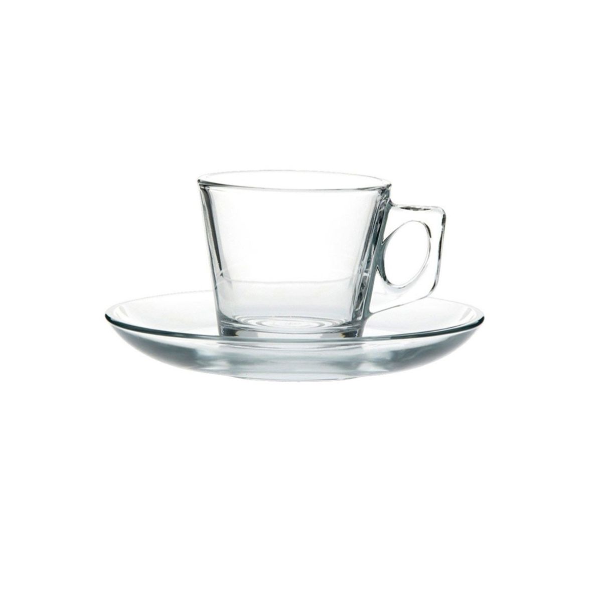 IMAHE - Set De 6 Taza Cafe Vidrio Lisa 80 Ml. Mod. Vela IMAHE