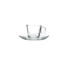 IMAHE - Set De 6 Taza Cafe Vidrio Lisa 80 Ml. Mod. Vela