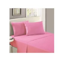 Juego De Sábanas Dos Plazas 4 Piezas Rosa