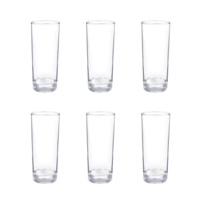 CRISTAR - Display 6 Vasos Altos Modelo Lexington 334ml Whisky Pisco.