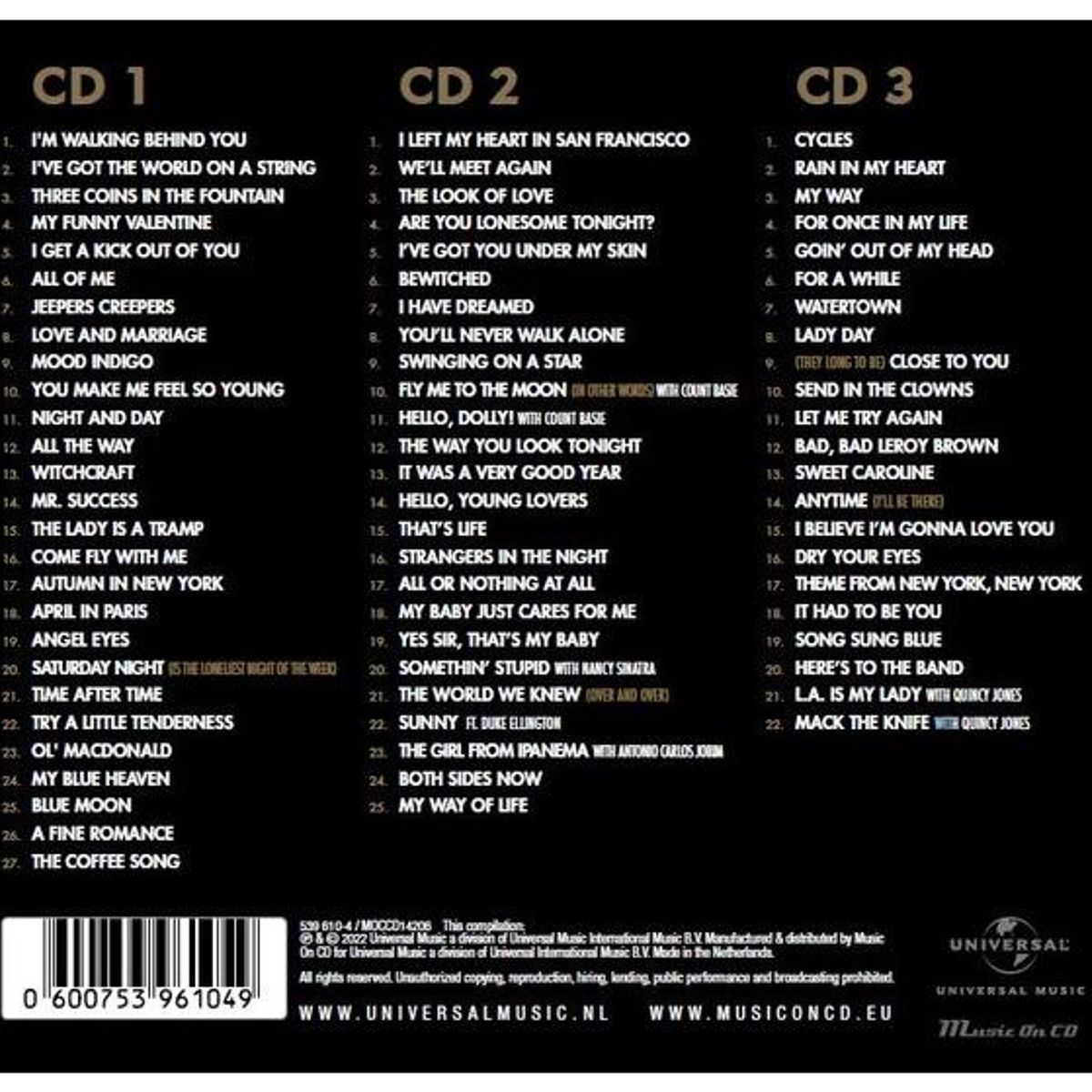 HITWAY MUSIC - FRANK SINATRA - COLLECTED (3CD) - CD HITWAY MUSIC