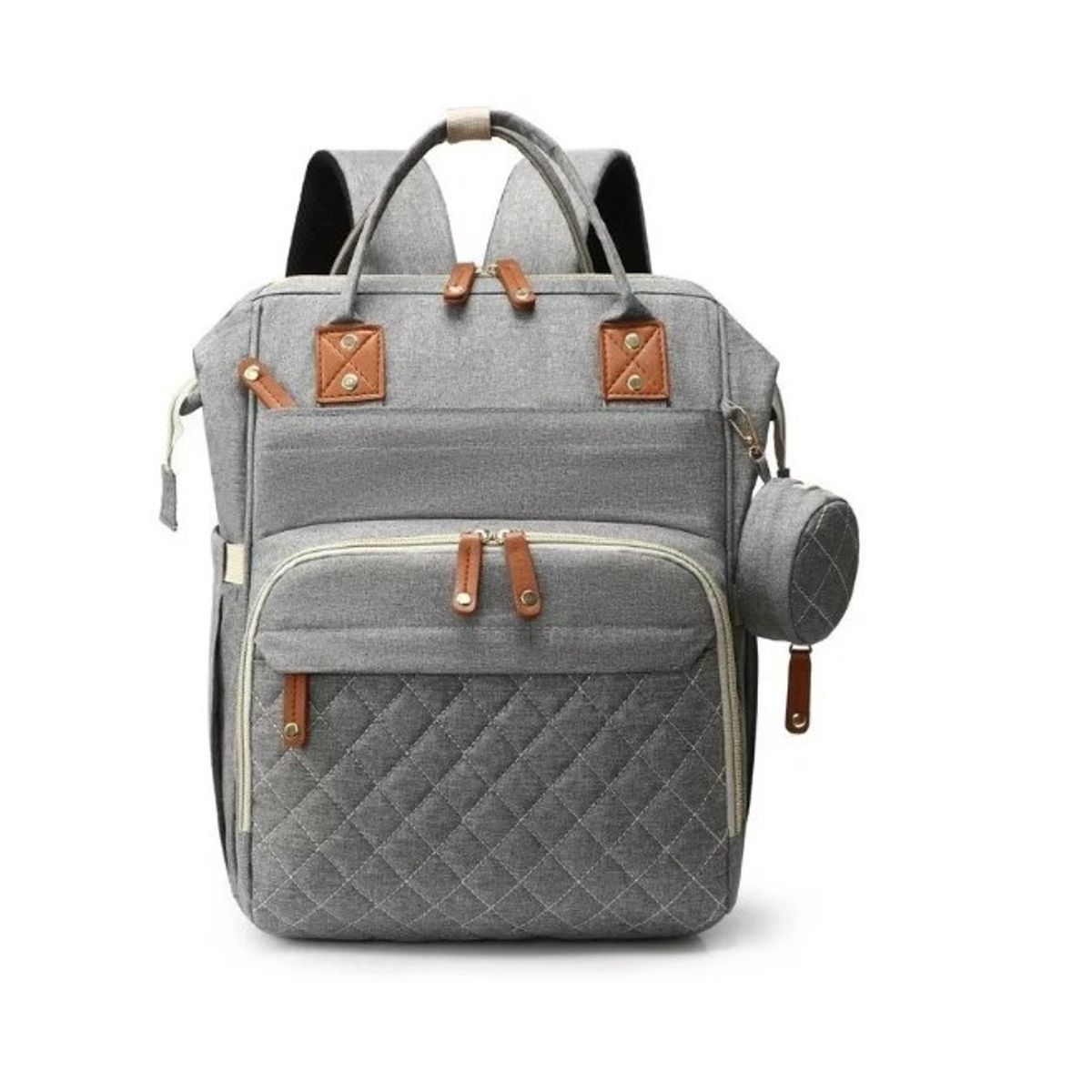 GENERICO - Mochila Maternal Pañalera Con Gran Capacidad Gris