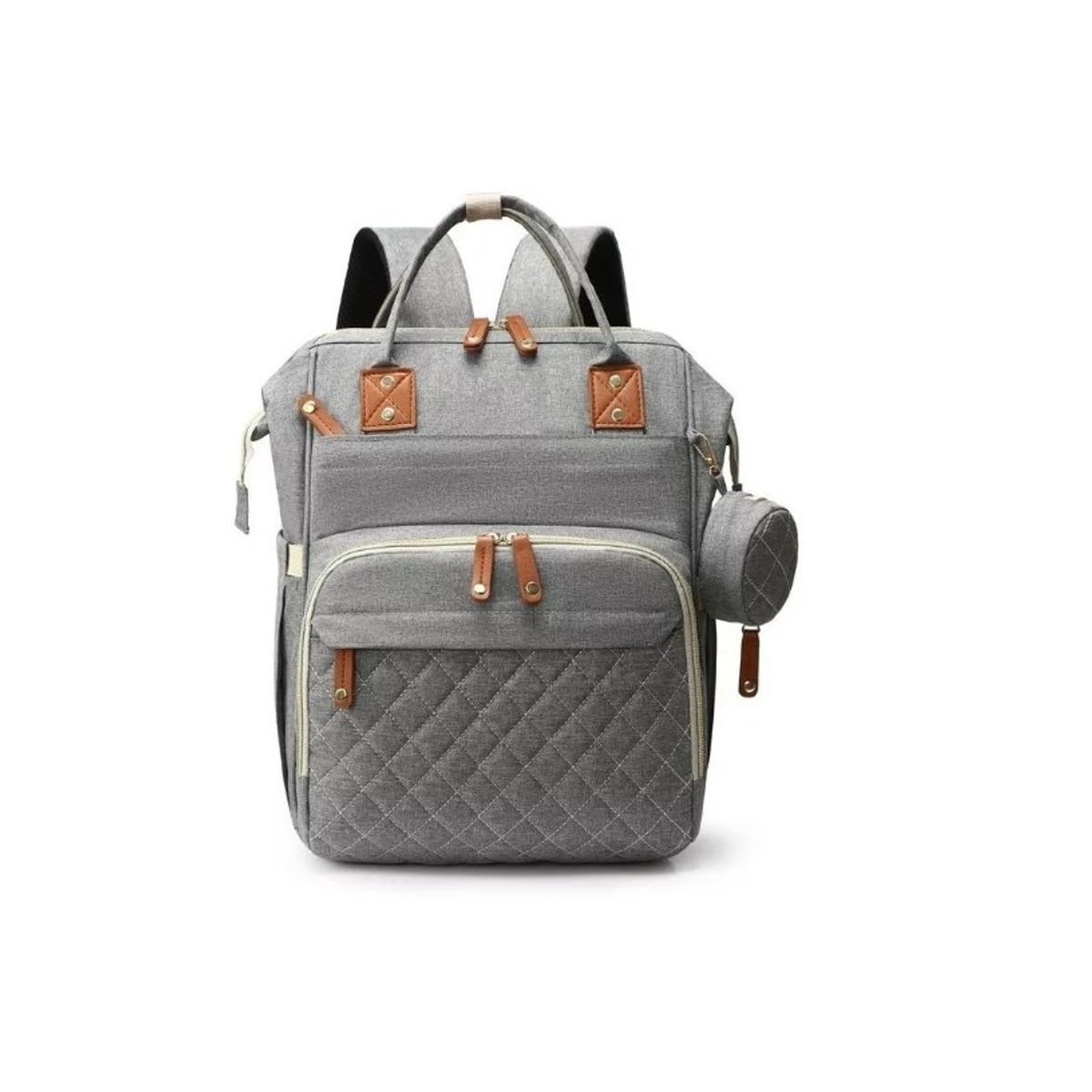 GENERICO - Mochila Maternal Pañalera Con Gran Capacidad Gris