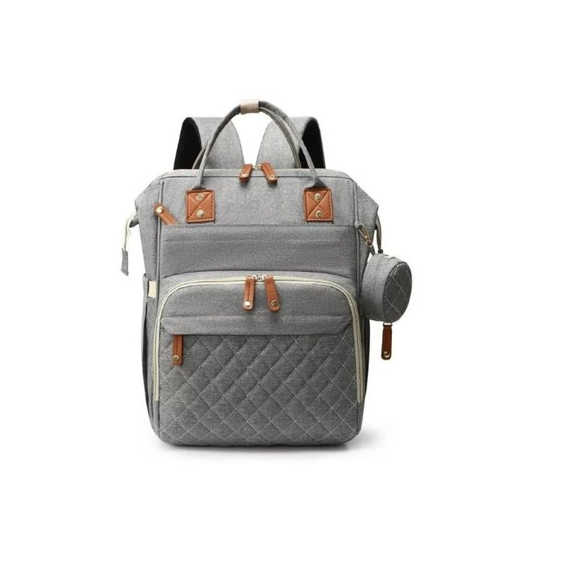 GENERICO - Mochila Maternal Pañalera Con Gran Capacidad Gris
