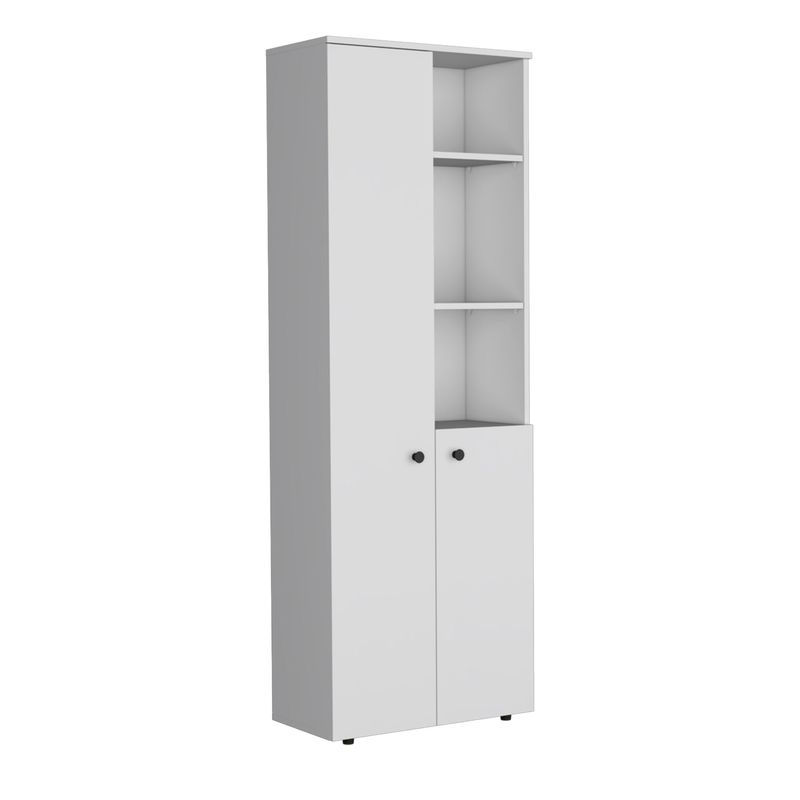 FMFURNITURE - Isla De Cocina 2 Puertas Blanco 89.6x100x40 cm