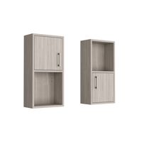 Mueble Auxiliar Con 1 Puerta X2 Unidades - Café claro 60.1x30x16 cm