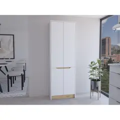 FMFURNITURE - Mueble Alacena 4 Puertas Fm-006B Blanco