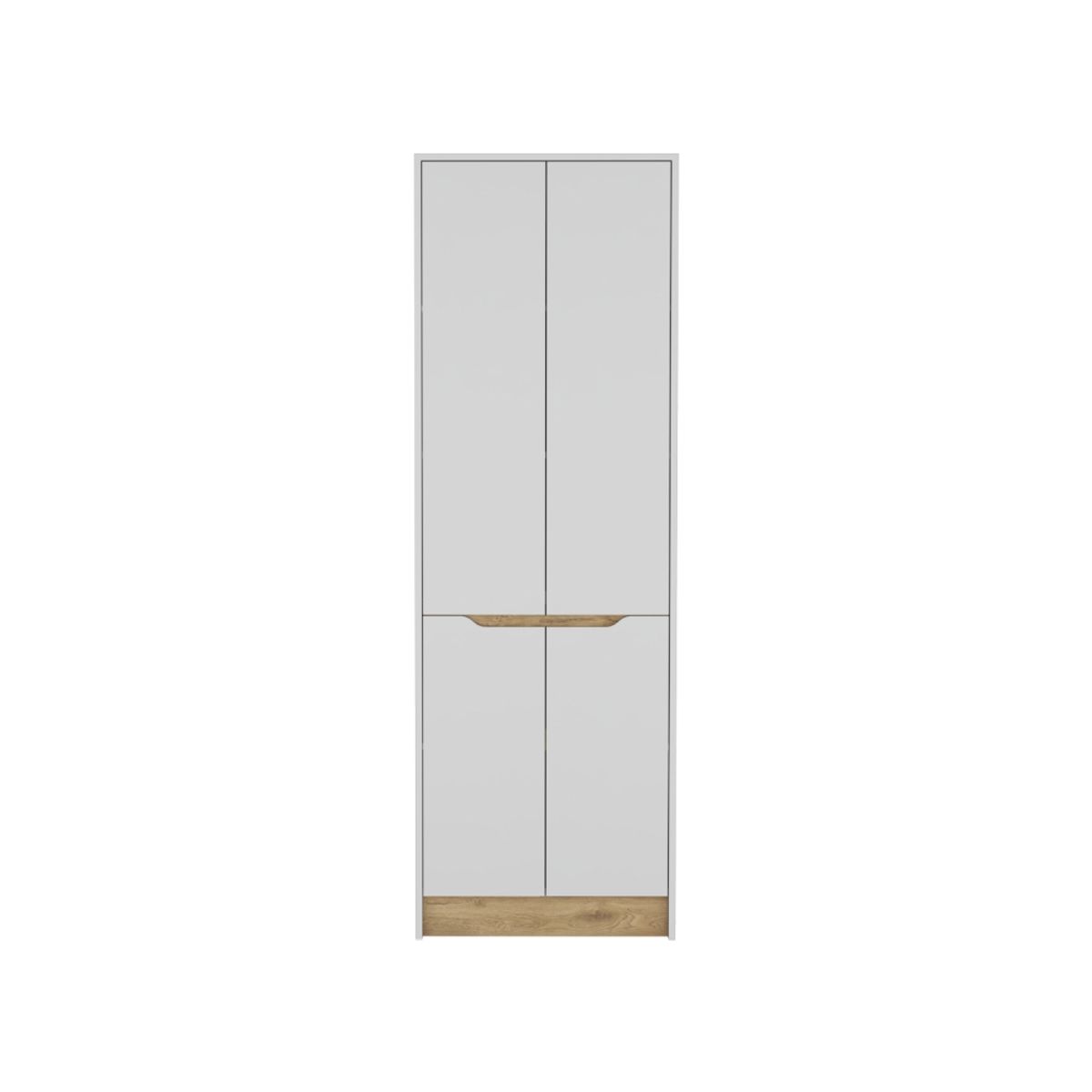 FMFURNITURE - Mueble Alacena 4 Puertas Blanco 205x70x35.8 cm